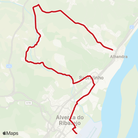 Carris Metropolitana Alverca (Estação) - Alhandra map