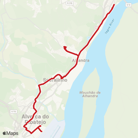 Carris Metropolitana Alverca (Estação) - Vila Franca De Xira map