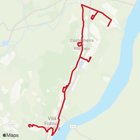 Carris Metropolitana Bom Retiro - Carregado (Estação) map