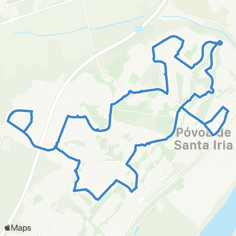 Carris Metropolitana Póvoa De Santa Iria | Circular via Escola Básica Norte map