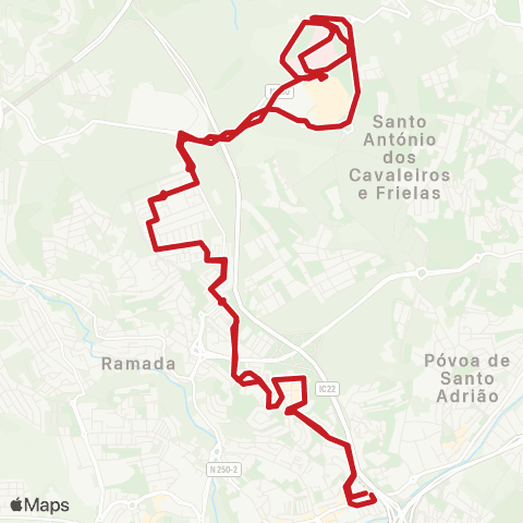 Carris Metropolitana Odivelas (Metro) | Circular via Loures (Hospital) E Jardim Da Amoreira map