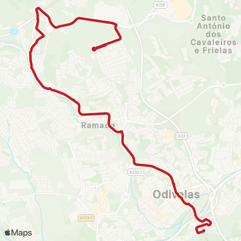 Carris Metropolitana Jardim Da Amoreira - Sr. Roubado (Metro) via Montemor map