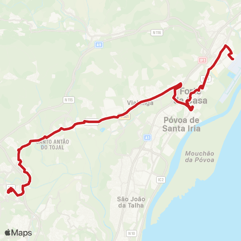 Carris Metropolitana Alverca (Estação) - Loures map