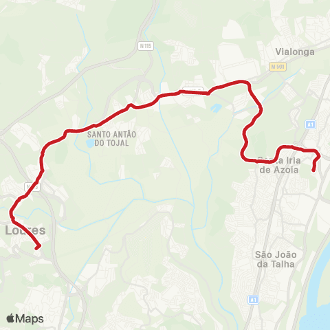 Carris Metropolitana Loures (Supermercado) - Santa Iria Da Azóia map