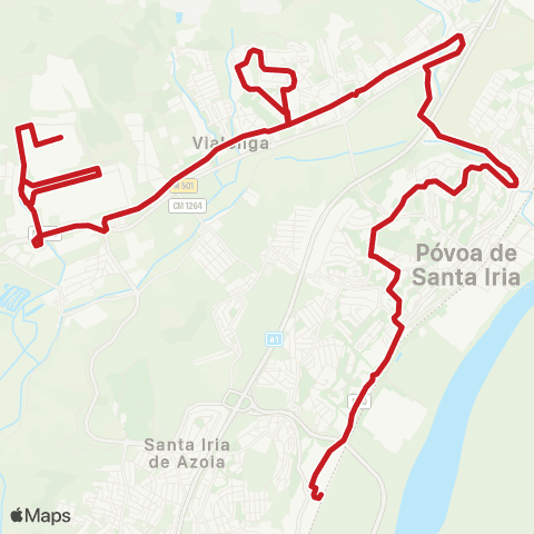 Carris Metropolitana Santa Iria De Azóia (Estação) - Marl map