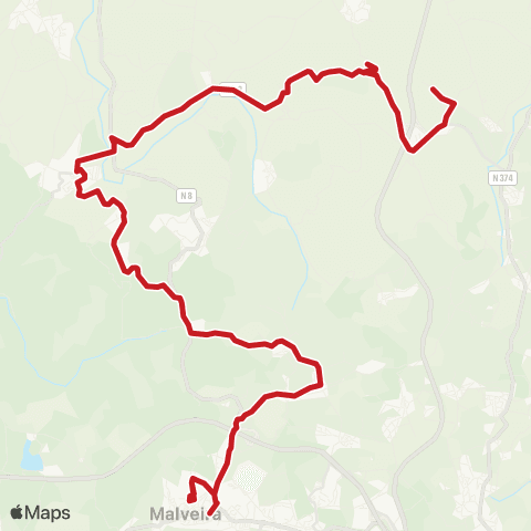 Carris Metropolitana Ervideira - Malveira map