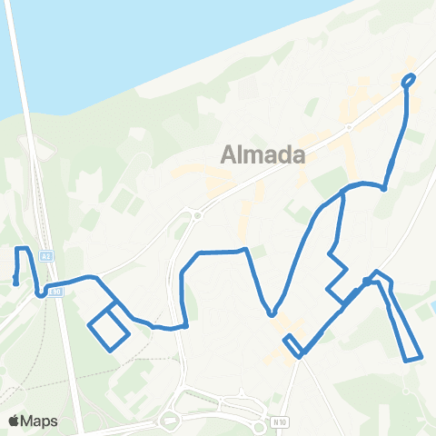 Carris Metropolitana Cova Da Piedade - Hospital Garcia De Orta map