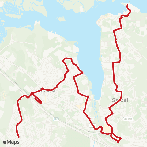Carris Metropolitana Pinhal Conde Cunha - Seixal (Terminal Fluvial) map