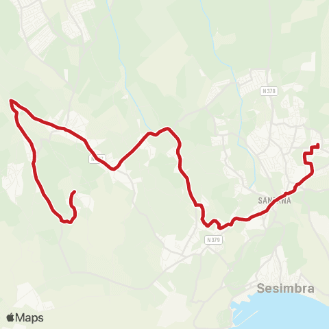 Carris Metropolitana Fornos - Sampaio (via Aiana) map