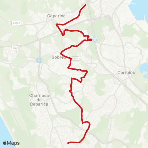 Carris Metropolitana Hospital Garcia De Orta - Quintinhas map