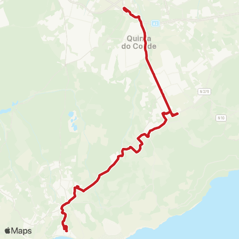 Carris Metropolitana Coina (Estação) - Sesimbra (Terminal) via Azeitão E Sampaio E Alto Das Vinhas map