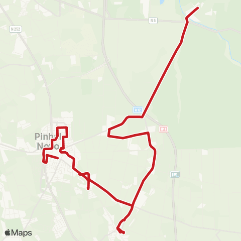 Carris Metropolitana Pinhal Novo - Rio Frio map