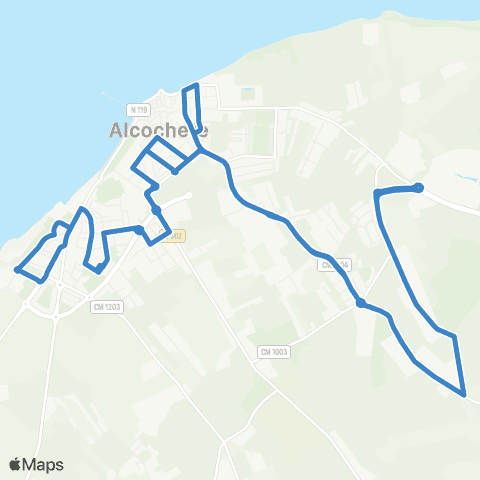 Carris Metropolitana Alcochete | Circular map