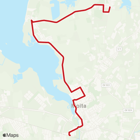 Carris Metropolitana Moita (Estação) - Sarilhos Pequenos via Gaio-Rosário map