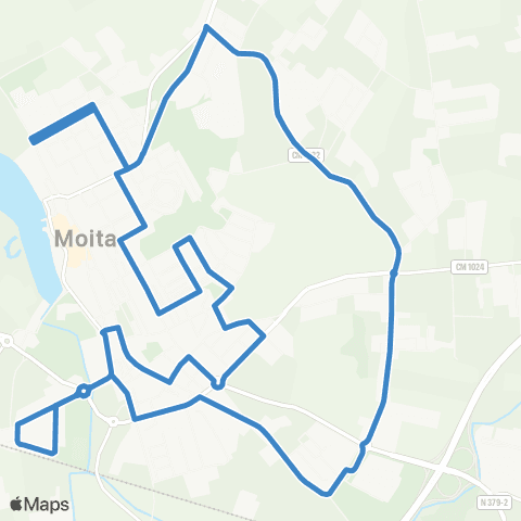 Carris Metropolitana Moita | Circular via Centro map