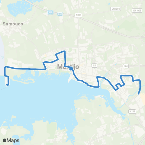 Carris Metropolitana Montijo (Área Comercial) - Montijo (Terminal Fluvial) map