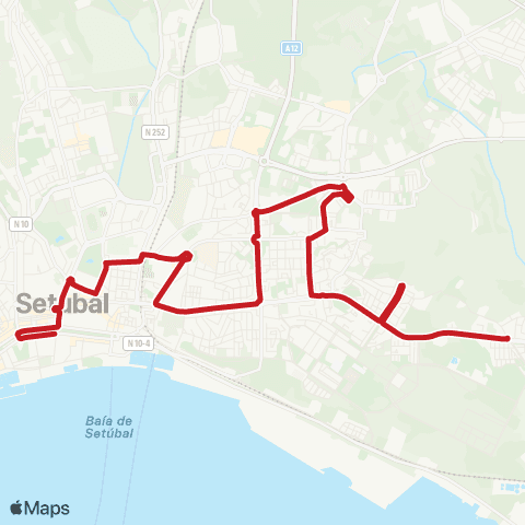 Carris Metropolitana Manteigadas - Setúbal (Mercado) via Bairro 25 De Abril map
