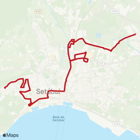 Carris Metropolitana Setúbal (Casal Figueiras) - Vale Ana Gomes map