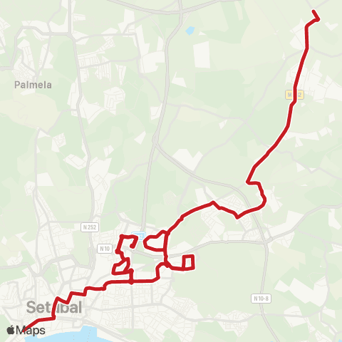Carris Metropolitana Algeruz - Setúbal (Av. Luísa Todi) map