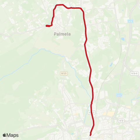 Carris Metropolitana Palmela (Terminal) - Setúbal (Its) map