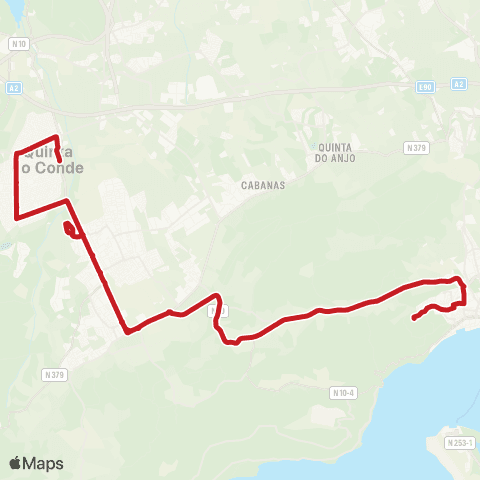 Carris Metropolitana Quinta Do Conde - Setúbal (Its) map