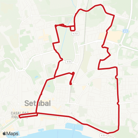 Carris Metropolitana Its | Circular via Parque Urbano Da Várzea map