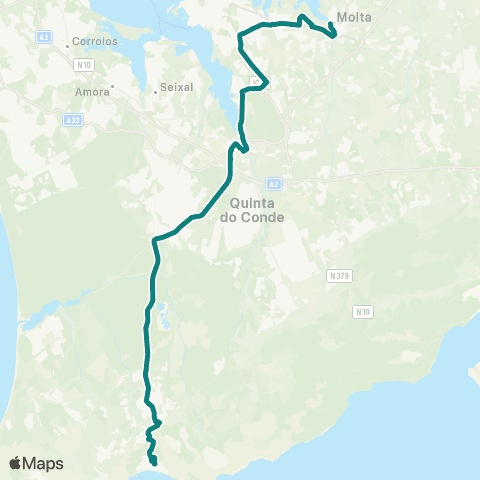 Carris Metropolitana Moita - Sesimbra (Terminal) map