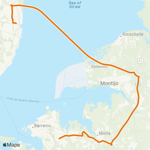 Carris Metropolitana Lisboa (Oriente) - Vale Da Amoreira | Expresso map