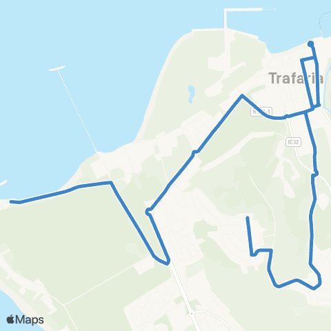 Carris Metropolitana Cova Do Vapor - Raposeira via Trafaria map