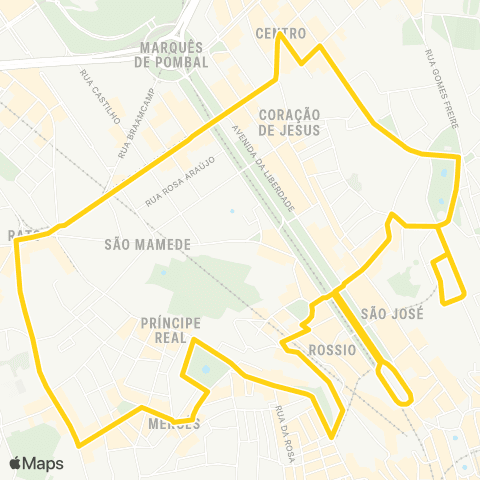 Carris Campo Mártires Pátria / circulação S. Bento map