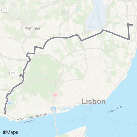 Carris Pote Água - R. Latino Coelho map