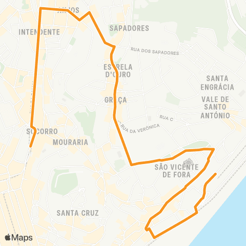 Carris Martim Moniz - Estação Sta. Apolónia map