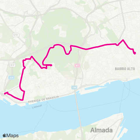 Carris Fonte Caselas - R. Joaquim António Aguiar map