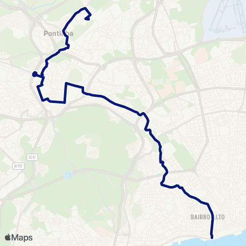 Carris Pontinha (Metro) - Rato - R. D. João V map