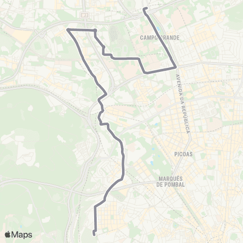 Carris Campo Grande - B. S. João map