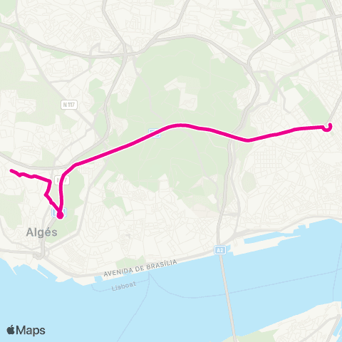 Carris Marquês Pombal - Linda-a-Velha map