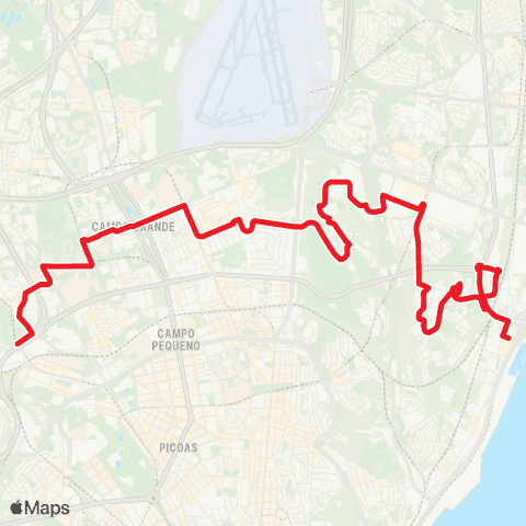 Carris Poço Bispo - Sete Rios map