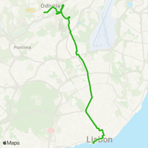 Carris Lumiar - Corpo Santo map