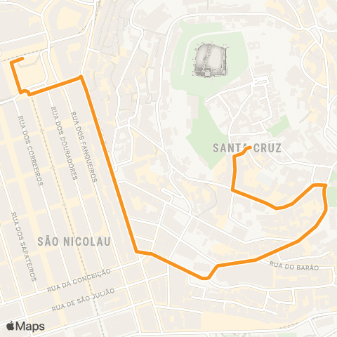 Carris Pç. Figueira - Castelo map