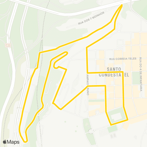 Carris Campo Ourique / circulação Qta. Loureiro map