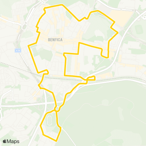 Carris Colégio Militar (Metro) / circulação B. Sta. Cruz - B. Boavista map