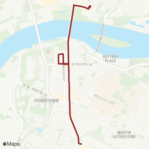 CARTA North Shore Shuttle map