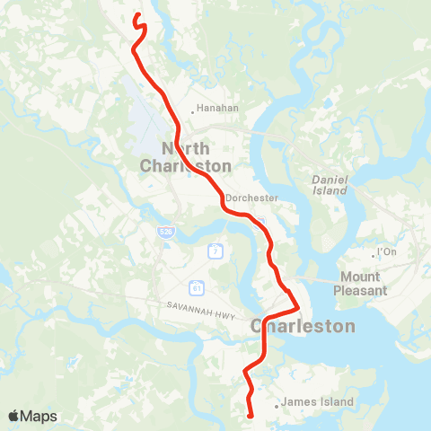 CARTA North Charleston map