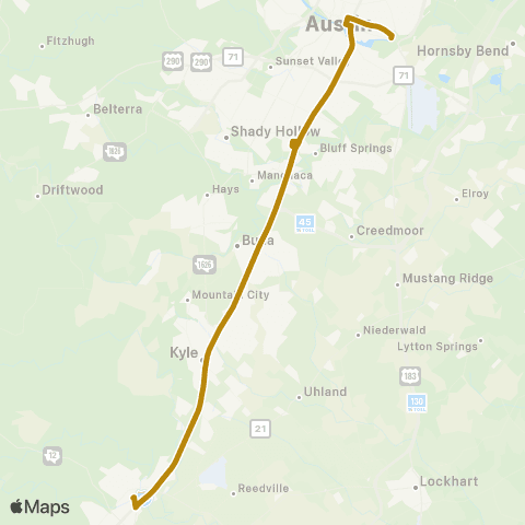 CARTS Gold Express Extended map