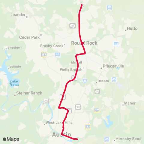 CARTS N Commuter map