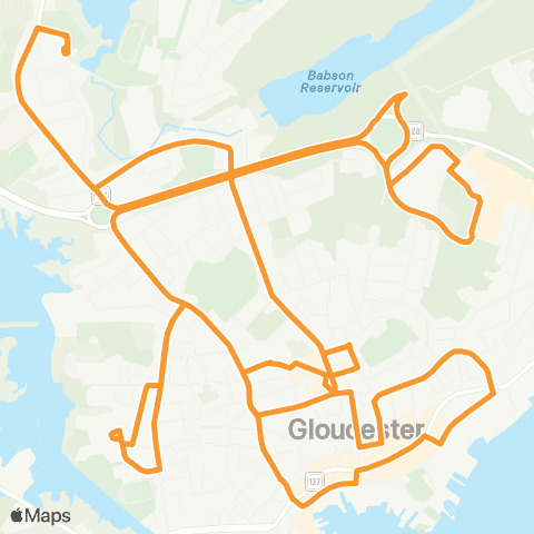 CATA Gloucester Crossing / Business Express map