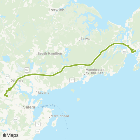 CATA Saturday Mall Shuttle map
