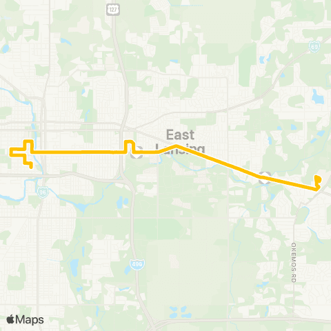 CATA Downtown Lansing - Meridian Mall map