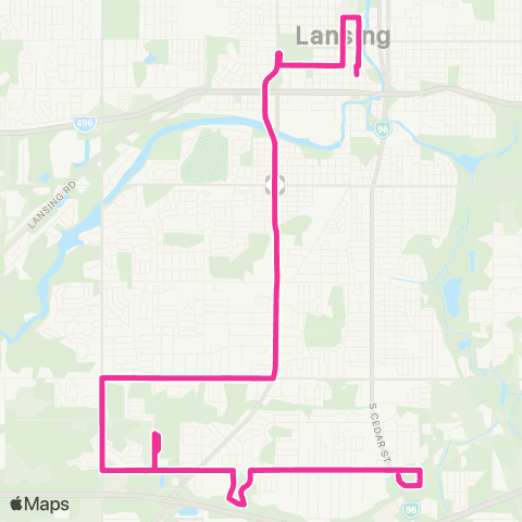 CATA South MLK - Miller map