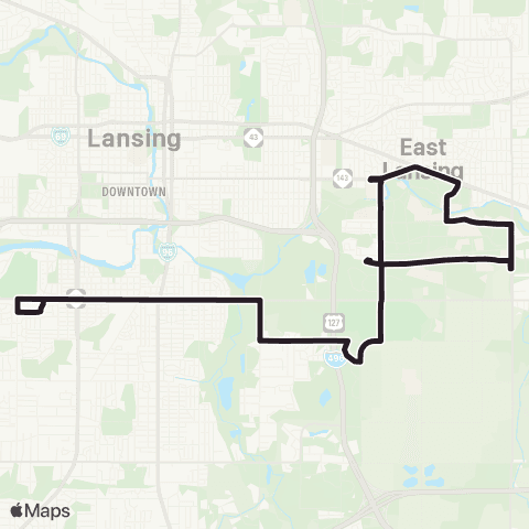 CATA Capital City Crosstown map